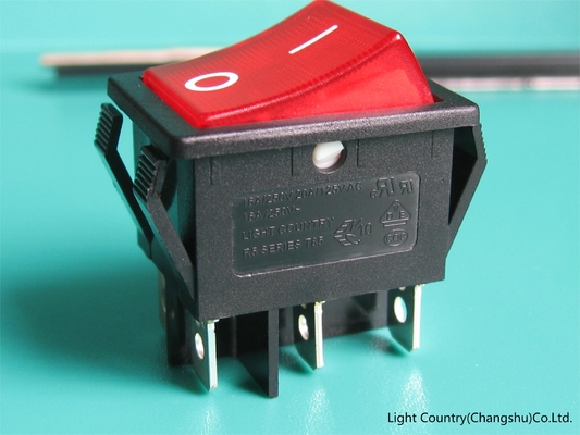 Interruptor de balancim do tipo R5-15 de Taiwan da boa qualidade, 32*25mm, EM-FORa, lâmpada vermelha, 16A 250V