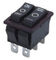 Interruptor do botão da fileira do dobro R5, 32*25mm, 16A 250V, 20A 125V, PA66 alojamento, com/sem lâmpada