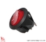 De Taiwan do tipo da luz do país do diodo emissor de luz interruptor de balancim circularmente, botão vermelho, 6A 250V