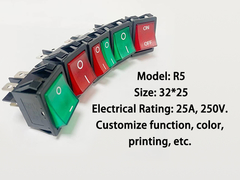 Interruptor Light Country Rocker 32*25mm 25A 250V
