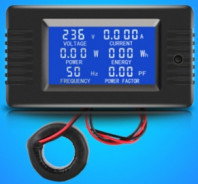 voltímetro do amperímetro do medidor de 100A Digitas com o FCC do CE da exposição do CT LCD da bobina