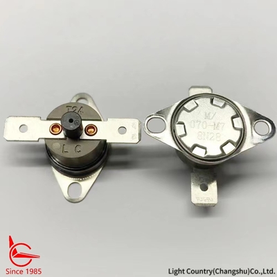 KSD301 Interruptor térmico, reinicialização manual, utilizado para proteção térmica no instrumento de fisioterapia