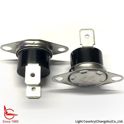 KSD301 Comutador térmico, reinicialização automática, usado para o ferro de curling na indústria de beleza