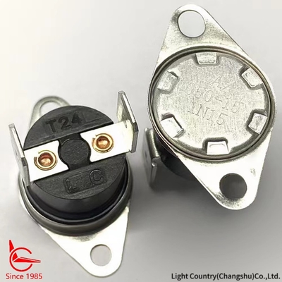 KSD301 Comutador térmico, reinicialização automática, usado para o ferro de curling na indústria de beleza
