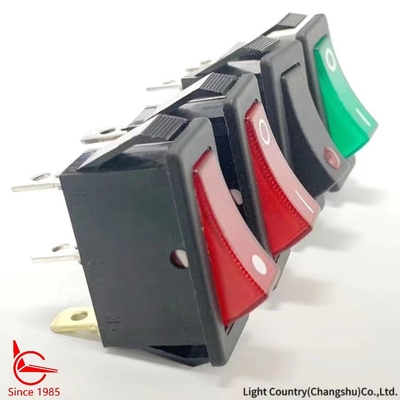 Good Quality ON-OFF R4 Rocker Switch com luz vermelha 33*15mm 16A 250V UL VDE