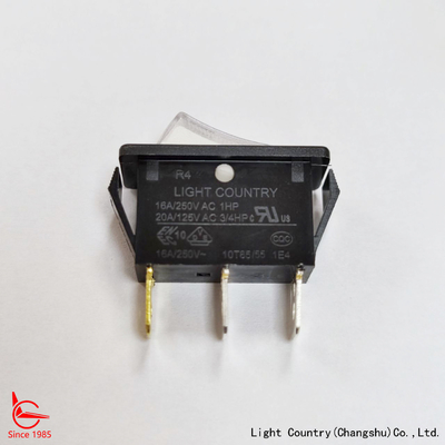 Fábrica Alta Qualidade Branco LED iluminado Rocker Switch, R4, 33x15mm, ON-OFF, 20A 125V