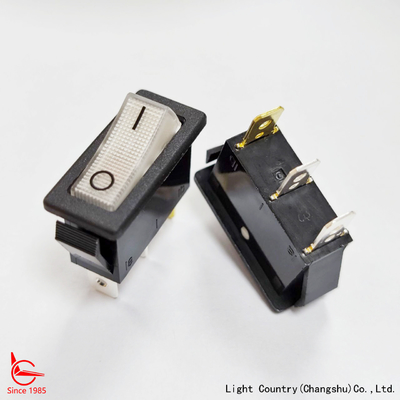 Fábrica Alta Qualidade Branco LED iluminado Rocker Switch, R4, 33x15mm, ON-OFF, 20A 125V