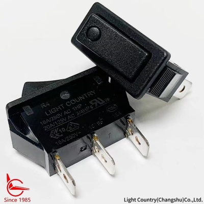 Taiwan Light Country R4 Preto ON OFF Rocker Switch 33*15mm 16A 250V