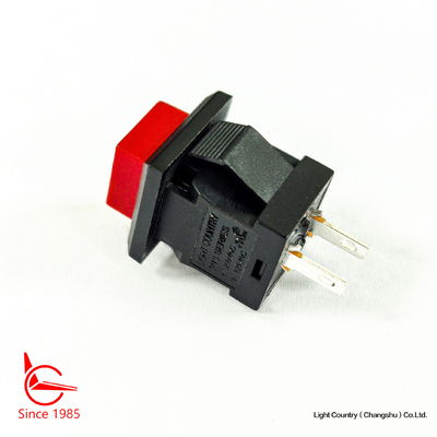 Interruptor elétrico de botão vermelho de pequeno porte, 14 mm*14 mm, ON OFF, UL VDE ENEC