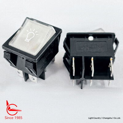 A luz branca de boa qualidade ON OFF Rocker Switch para Socket, 32*25mm, VDE/TUV/UL