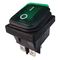 Verde de alta qualidade interruptor de balancim R5 iluminado, 32*25mm, 20A 125V, EM-FORa, 10.000 ciclos