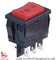Interruptor de balancim seguro do RB DPDT da fábrica, 21*15mm, ON-OFF-ON, preto/vermelho, 6A 250V