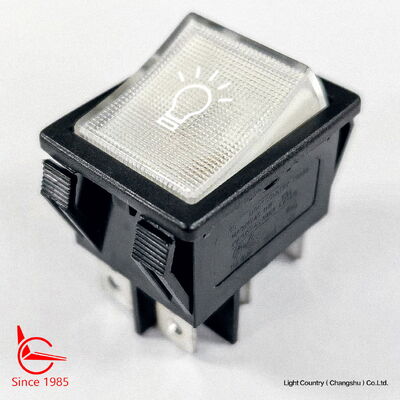 Interruptor de roque de luz branca ON-OFF de boa qualidade para painel de controlo PLC, 32*25mm, VDE, TUV, UL